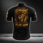 He Died For Me And Now I Live For Him Cycling Short Sleeve Jersey For Men, Christian Lion Cycling Jersey CG0844