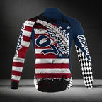 Custom USA Flag MTB Cycle Long Sleeve Jersey For Mens, Custom Patriotic Cycling MTB Jerseys For Team CZ0115