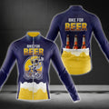 Blike For Beer Cycling Long Sleeve Jersey For Mens, Beer Lover Cycling Jerseys CG0064
