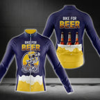Blike For Beer Cycling Long Sleeve Jersey For Mens, Beer Lover Cycling Jerseys CG0064