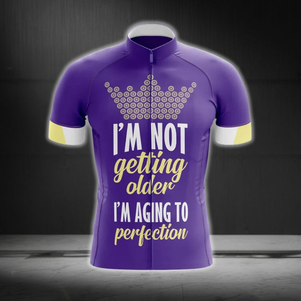 I'm Not Getting Older I'm Aging To Perfection Men's Cycling Short Sleeve Jersey, Old Man Cycling Jerseys CG0244