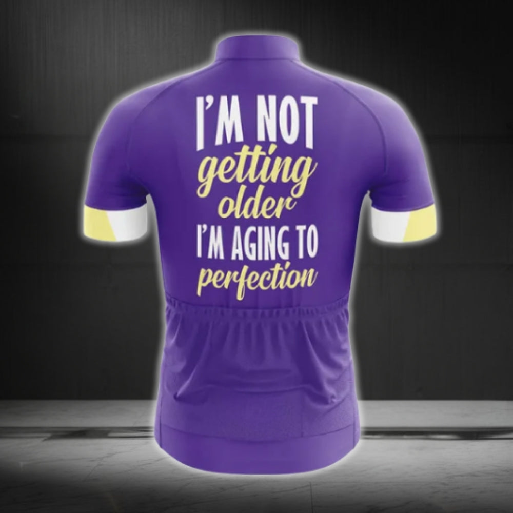 I'm Not Getting Older I'm Aging To Perfection Men's Cycling Short Sleeve Jersey, Old Man Cycling Jerseys CG0244