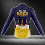 Blike For Beer Cycling Long Sleeve Jersey For Mens, Beer Lover Cycling Jerseys CG0064