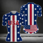 USA Flag Cycling Jersey Short Sleeve For Women, Patriotic Cycling Jerseys Women CG0077