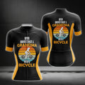Never Underestimate A Grandma With A Bicycle Women Cycling Short Sleeve Jersey, Funny Cycling Jerseys For Grandma CG0080