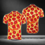 Pepperoni Pizza Cycling Short Sleeve Jersey For Men, Pizza Lover Cycling Jersey CG0828