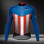 Eagle USA Flag Cycling Long Sleeve Jersey For Mens, Patriotic Cycling Jerseys CZ0051