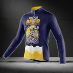 Blike For Beer Cycling Long Sleeve Jersey For Mens, Beer Lover Cycling Jerseys CG0064