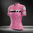Custom Pink Women's Cycling Short Sleeve Jersey, Custom Team Cycling Jersey For Womens CZ0114
