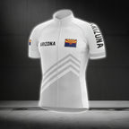 Arizona Flag Men's White Cycling Short Sleeve Jersey, Arizona State Cycling Jerseys CG0132
