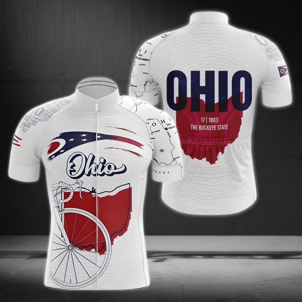 Ohio Cycling Jersey Short Sleeve Men, Ohio State Cycling Jereys CZ0113