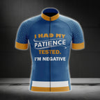I Had My Patience Tested I'm Negative Short Sleeve Men's Cycling Jersey, Funny Cycling Jerseys CG0471