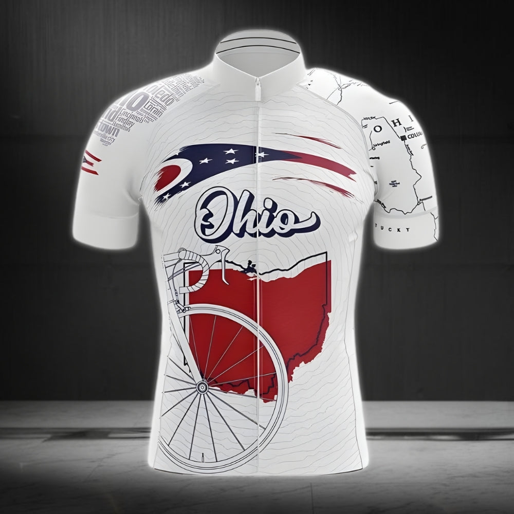 Ohio Cycling Jersey Short Sleeve Men, Ohio State Cycling Jereys CZ0113