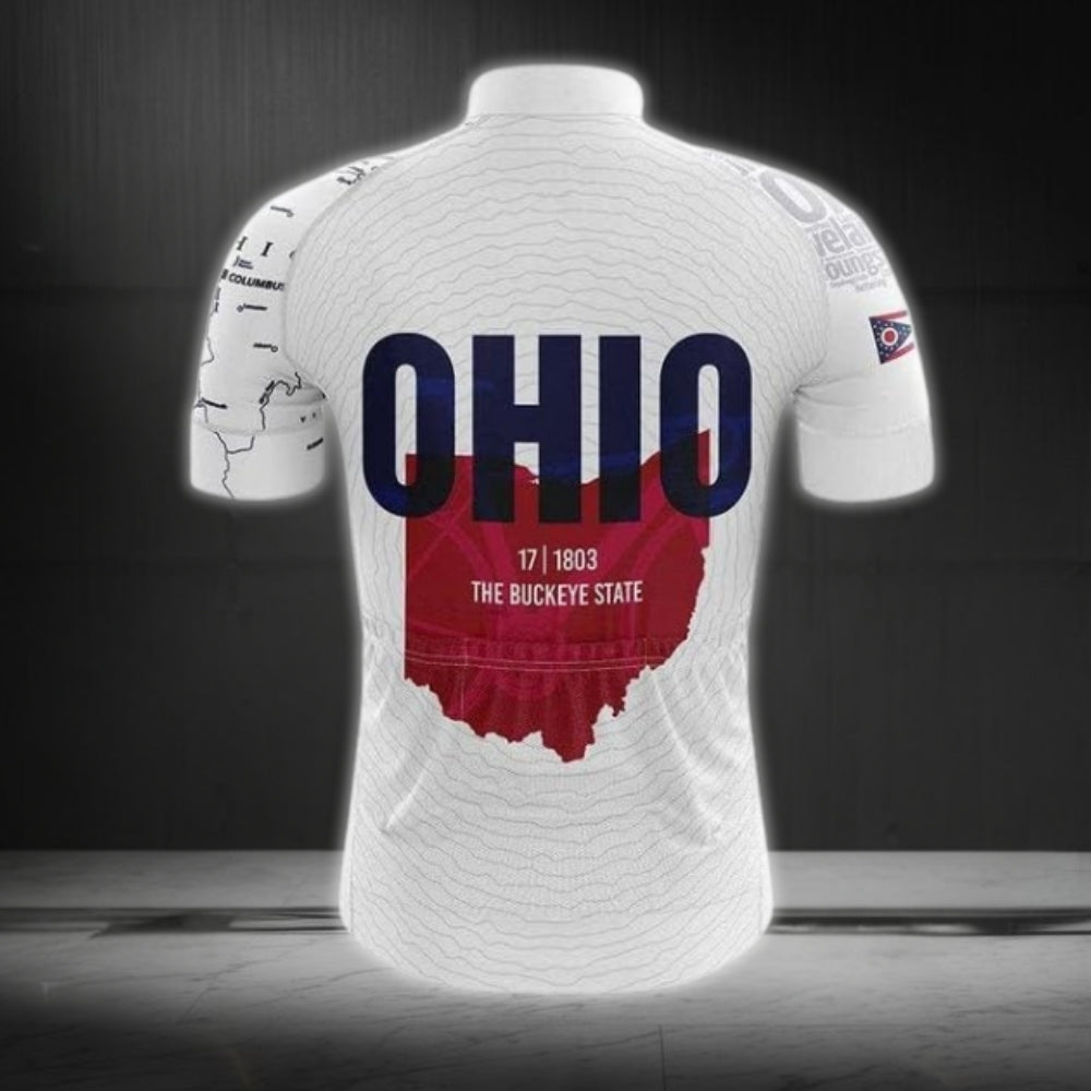 Ohio Cycling Jersey Short Sleeve Men, Ohio State Cycling Jereys CZ0113