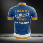 I Had My Patience Tested I'm Negative Short Sleeve Men's Cycling Jersey, Funny Cycling Jerseys CG0471
