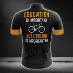 Education Is Important But Cycling Is Importanter Short Sleeve Men's Cycling Jersey, Funny Cycling Jerseys CG0245