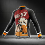 More Beer Men's Cycling Jersey Long Sleeve, Beer Cycling Jerseys CG0063