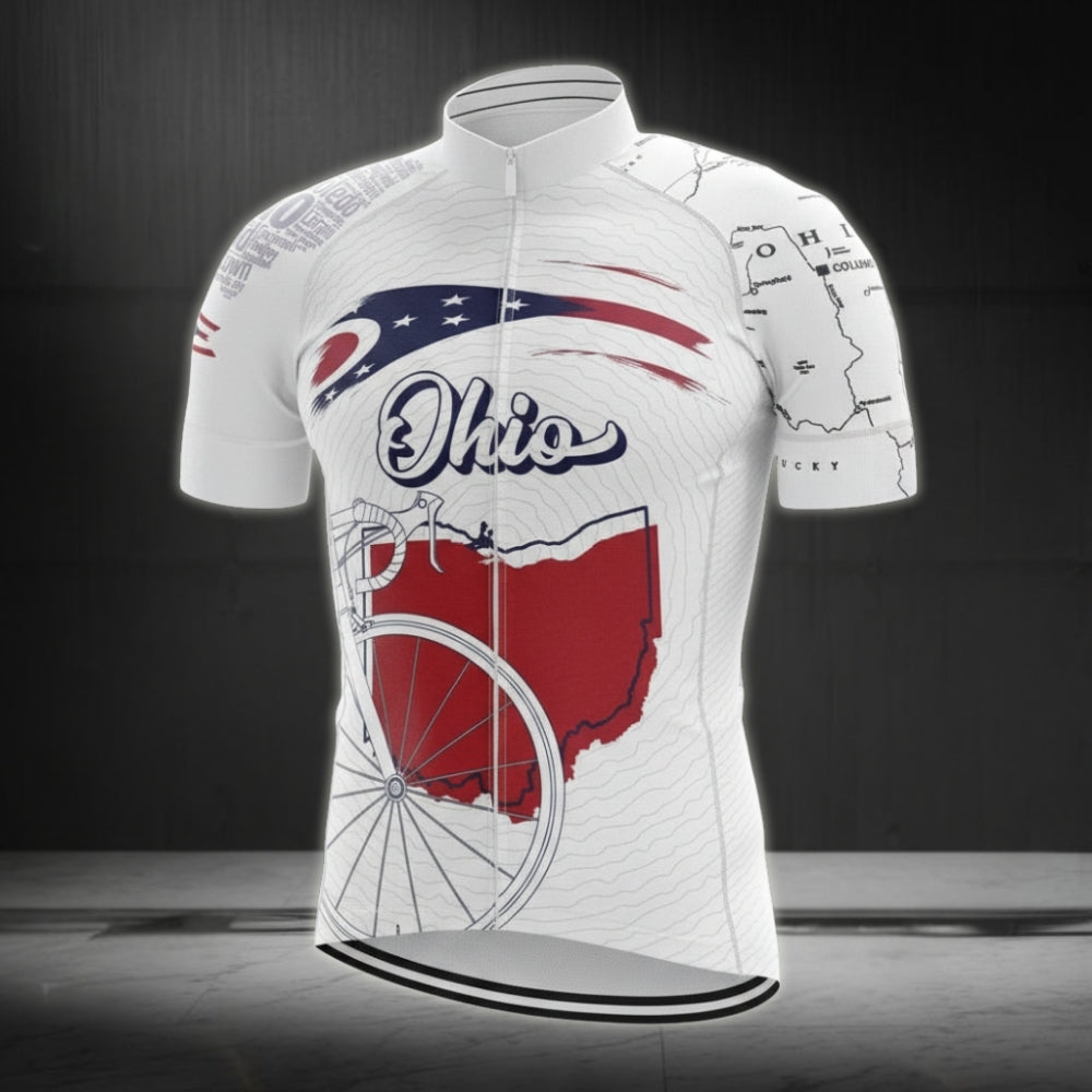 Ohio Cycling Jersey Short Sleeve Men, Ohio State Cycling Jereys CZ0113