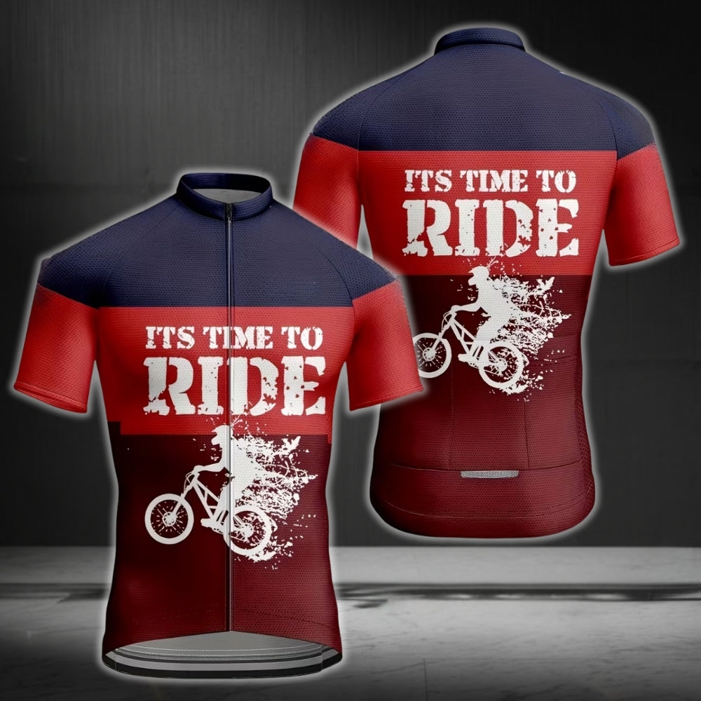 It's Time To Ride Cycling Short Sleeve Jersey Men, Funny Cycling Jerseys For Men CE0050