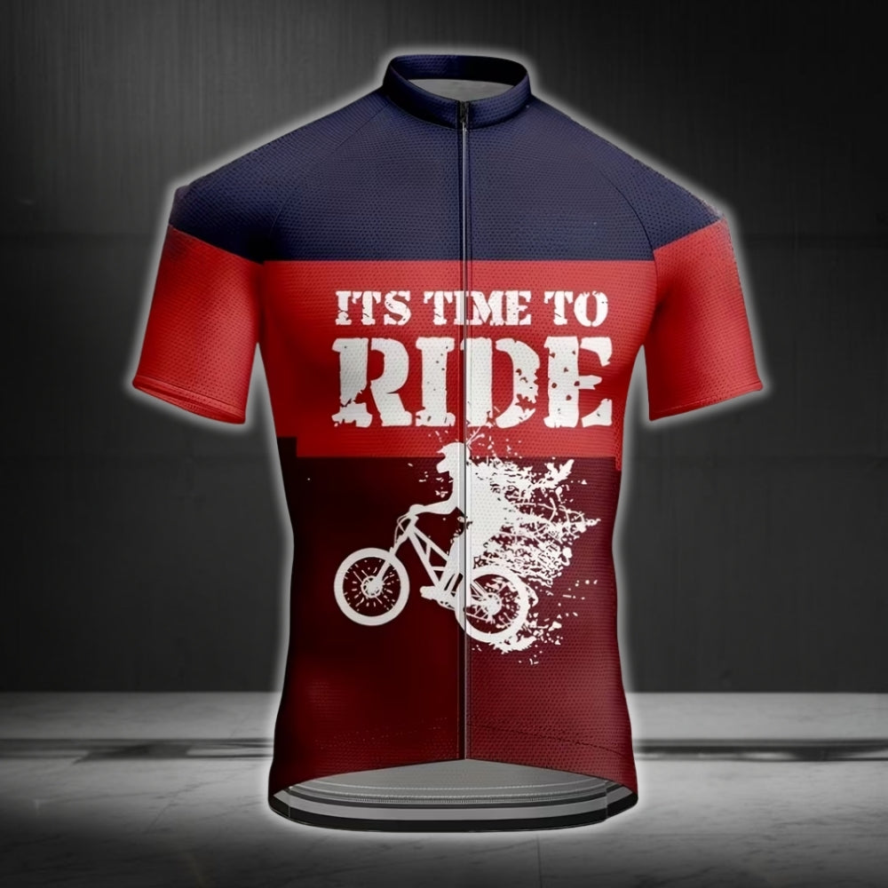 It's Time To Ride Cycling Short Sleeve Jersey Men, Funny Cycling Jerseys For Men CE0050