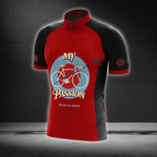 My Passion Cycling Short Sleeve Jersey For Men, Black And Red Cycling Jersey CG0847