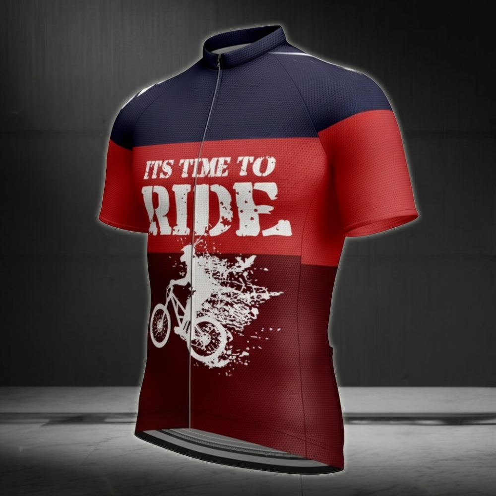 It's Time To Ride Cycling Short Sleeve Jersey Men, Funny Cycling Jerseys For Men CE0050