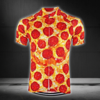 Pepperoni Pizza Cycling Short Sleeve Jersey For Men, Pizza Lover Cycling Jersey CG0828