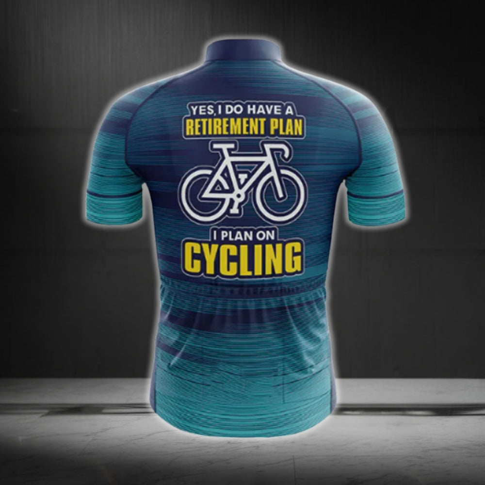 Yes I Do Have A Retirement Plan I Plan On Cycling Short Sleeve Cycling Jersey Men, Funny Retired Cycling Jerseys CG0751
