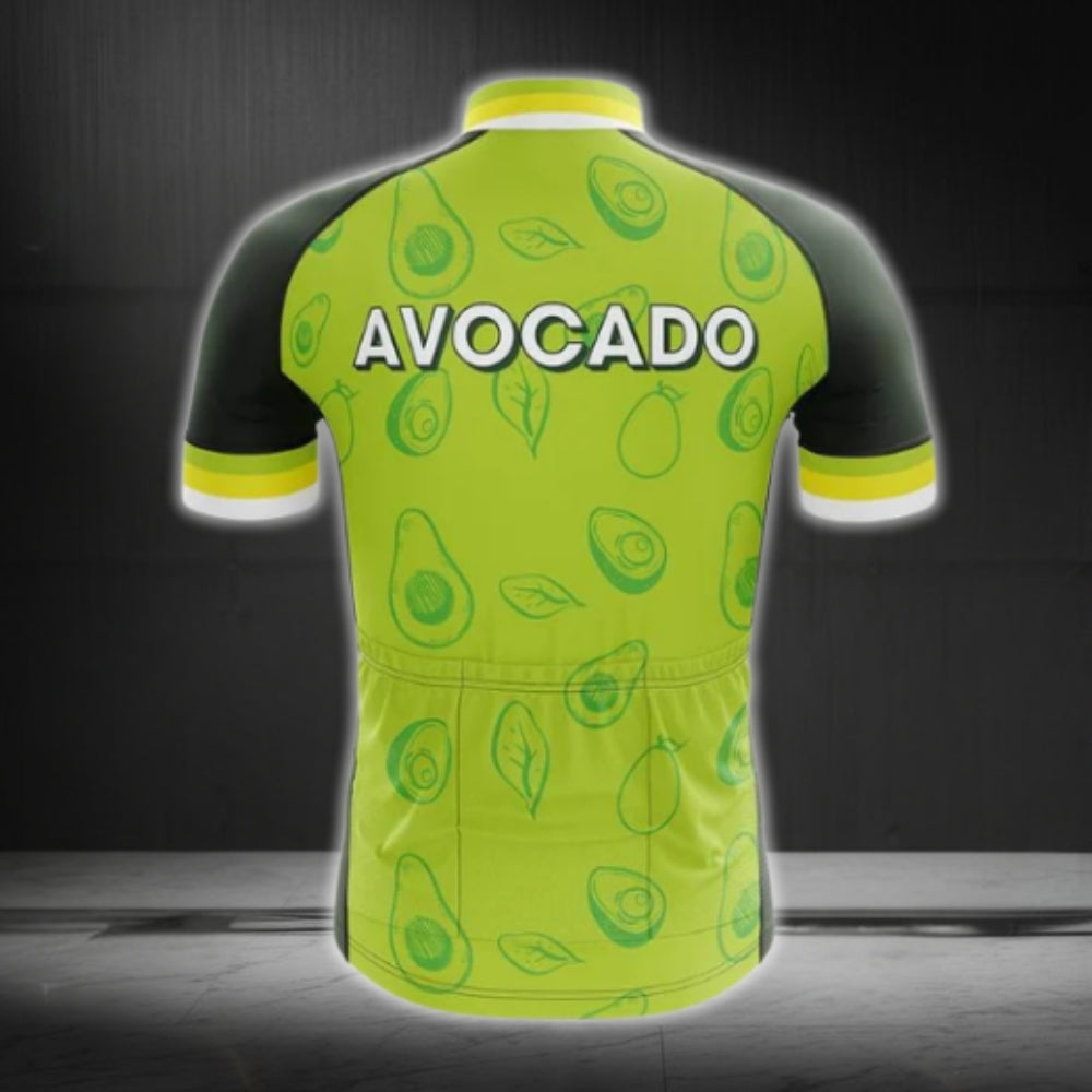Funny Avocado Short Sleeve Cycling Jersey For Mens, Avocado Cycling Jerseys CG0247