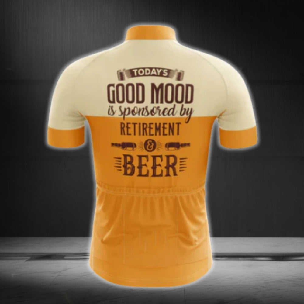 Today's Good Mood Is Sponsored By Retirement And Beer Cycling Short Sleeve Jersey For Men, Beer Cycling Jerseys For Retirement CG0473