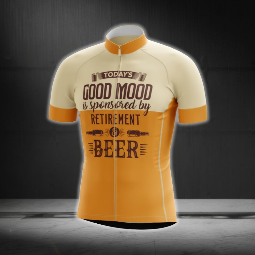 Today's Good Mood Is Sponsored By Retirement And Beer Cycling Short Sleeve Jersey For Men, Beer Cycling Jerseys For Retirement CG0473