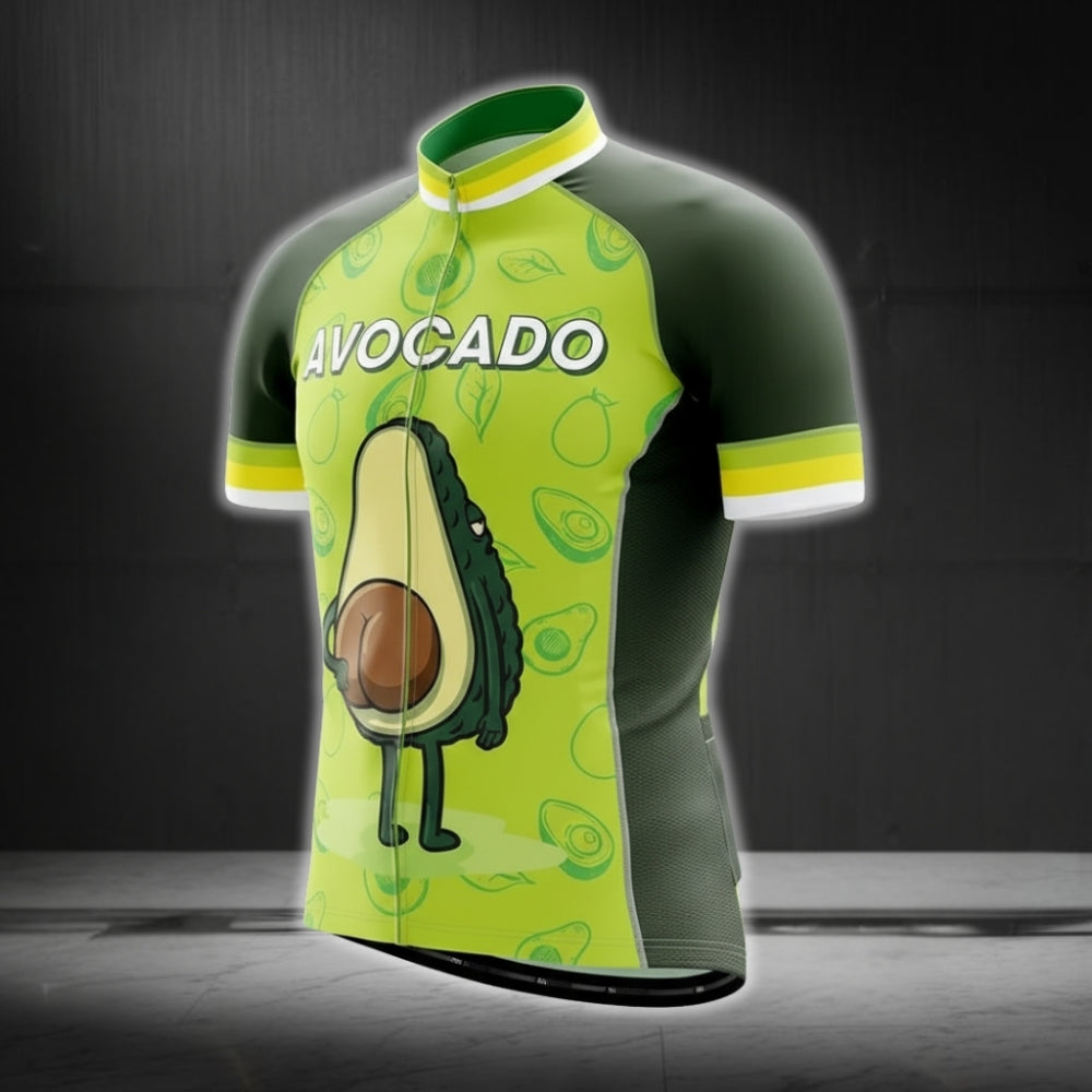 Funny Avocado Short Sleeve Cycling Jersey For Mens, Avocado Cycling Jerseys CG0247