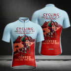 Cycling Solves Most Of My Problems Coffee Solves The Rest Men's Short Sleeve Jersey, Cycling Jerseys For Coffee Lover CE0048