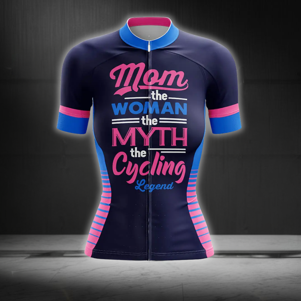 Mom The Women The Myth The Cycling Legend Cycling Short Sleeve For Ladies, Mom Cycling Jersey For Mother Day CG0849
