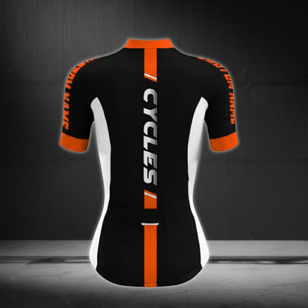Custom Power Cycles Short Sleeve Jersey For Women, Custom Women's Cycling Jersey CZ0019