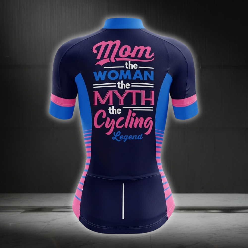 Mom The Women The Myth The Cycling Legend Cycling Short Sleeve For Ladies, Mom Cycling Jersey For Mother Day CG0849