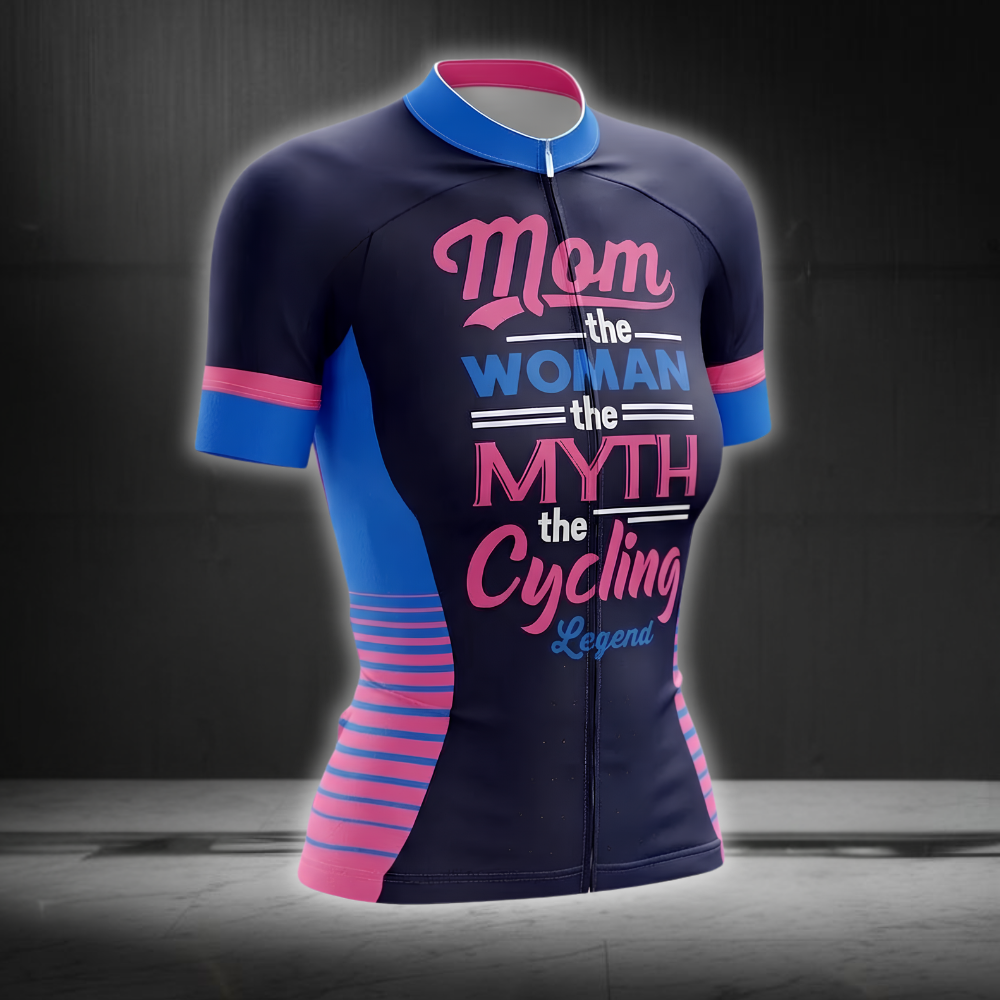 Mom The Women The Myth The Cycling Legend Cycling Short Sleeve For Ladies, Mom Cycling Jersey For Mother Day CG0849