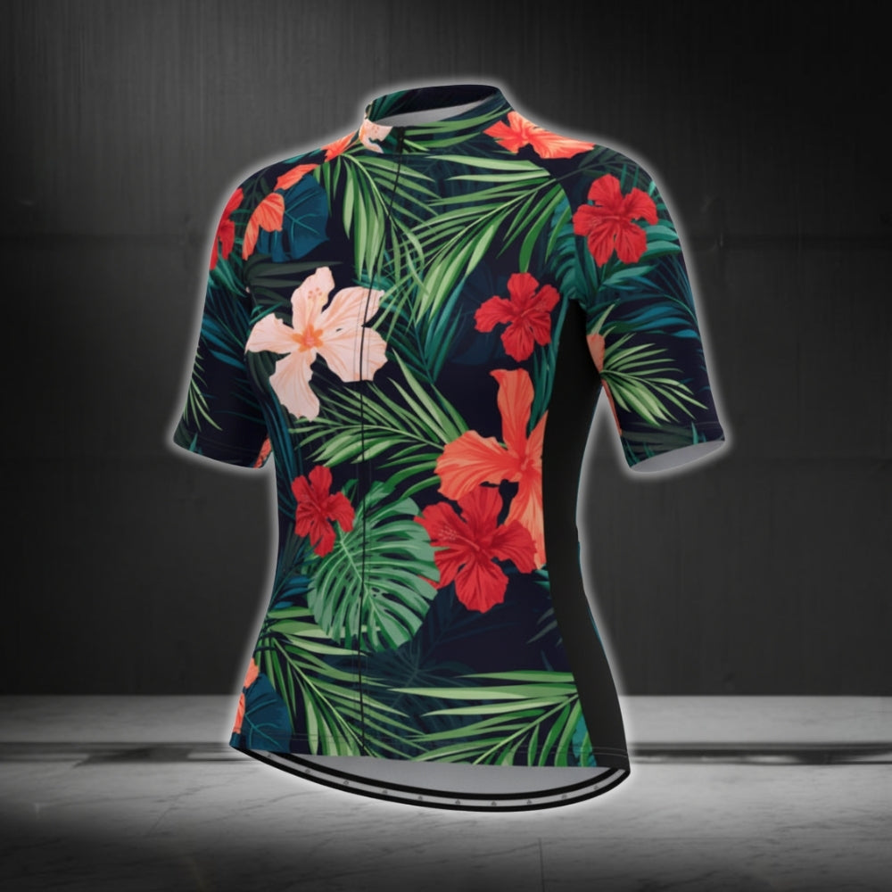 Women's Tropical Cycling Short Sleeve Jersey, Tropical Cycling Jerseys For Ladies CG0376