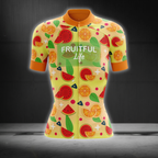 Fruitful Life Cycling Short Sleeve Jersey For Ladies, Fruit Lovers Cycling Jersey Womens CG0850