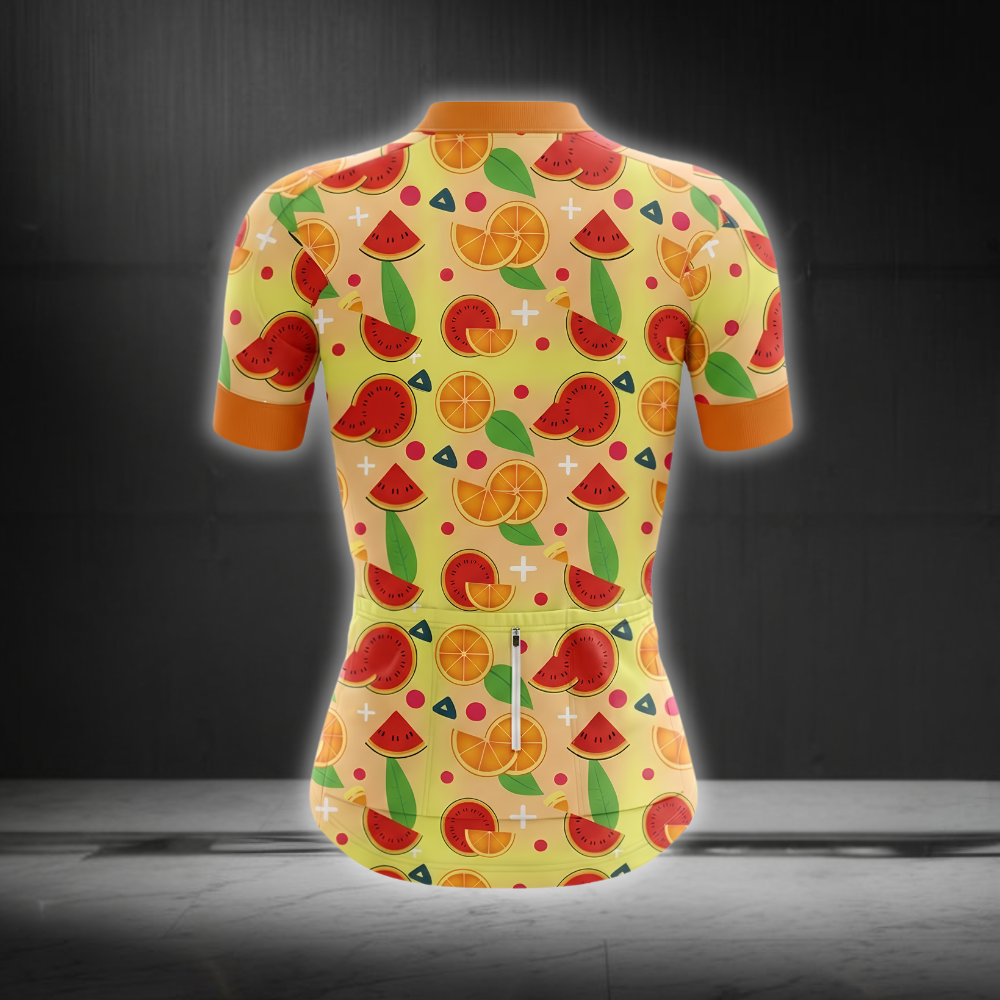 Fruitful Life Cycling Short Sleeve Jersey For Ladies, Fruit Lovers Cycling Jersey Womens CG0850