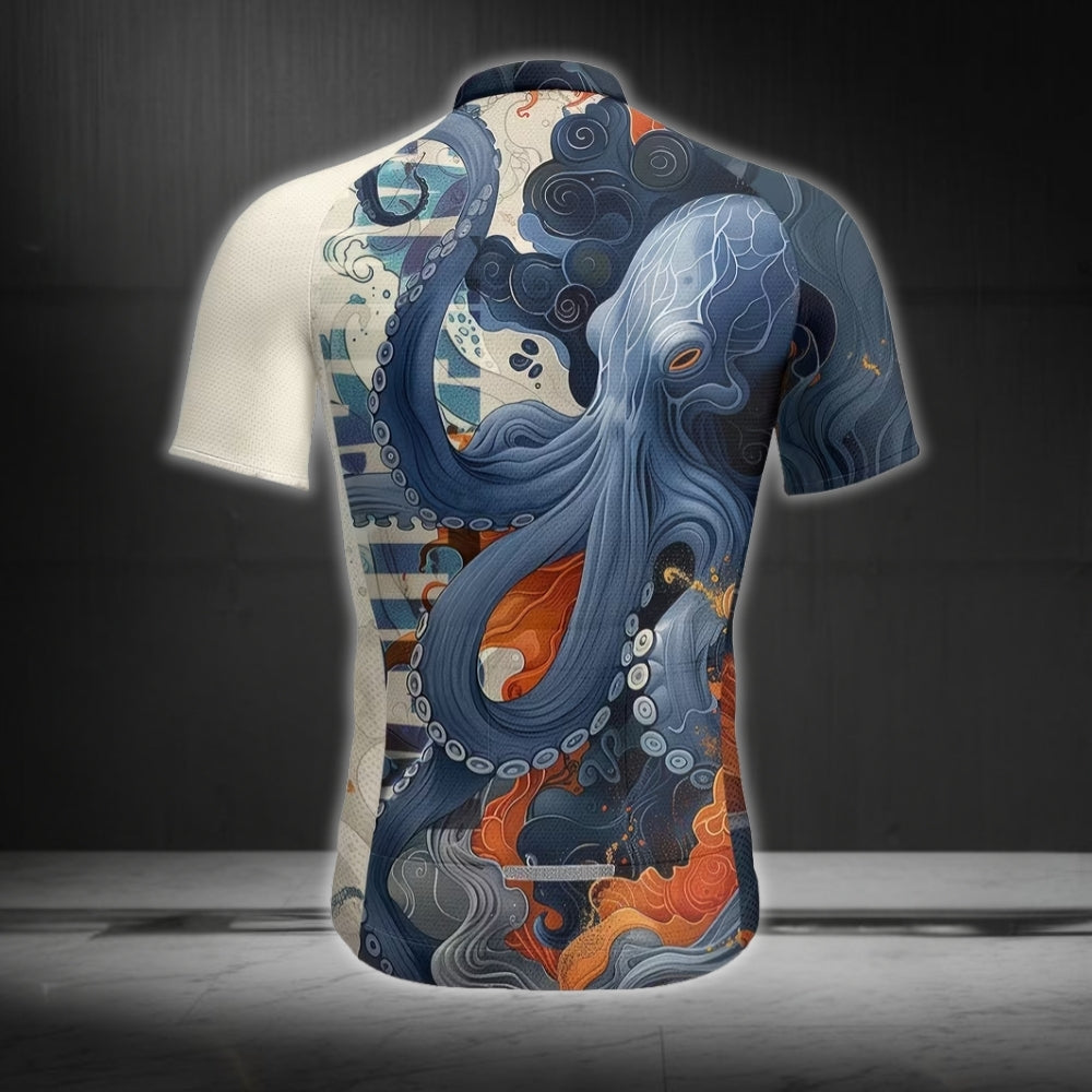 Octopus Cycling Short Sleeve Jersey For Men, Octopus Cycling Jerseys CE0047