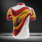 Spain Flag Cycling Short Sleeve Men Jersey, Spain Cycling Jerseys CG0609
