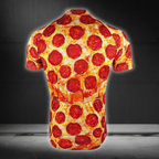 Pepperoni Pizza Cycling Short Sleeve Jersey For Men, Pizza Lover Cycling Jersey CG0828