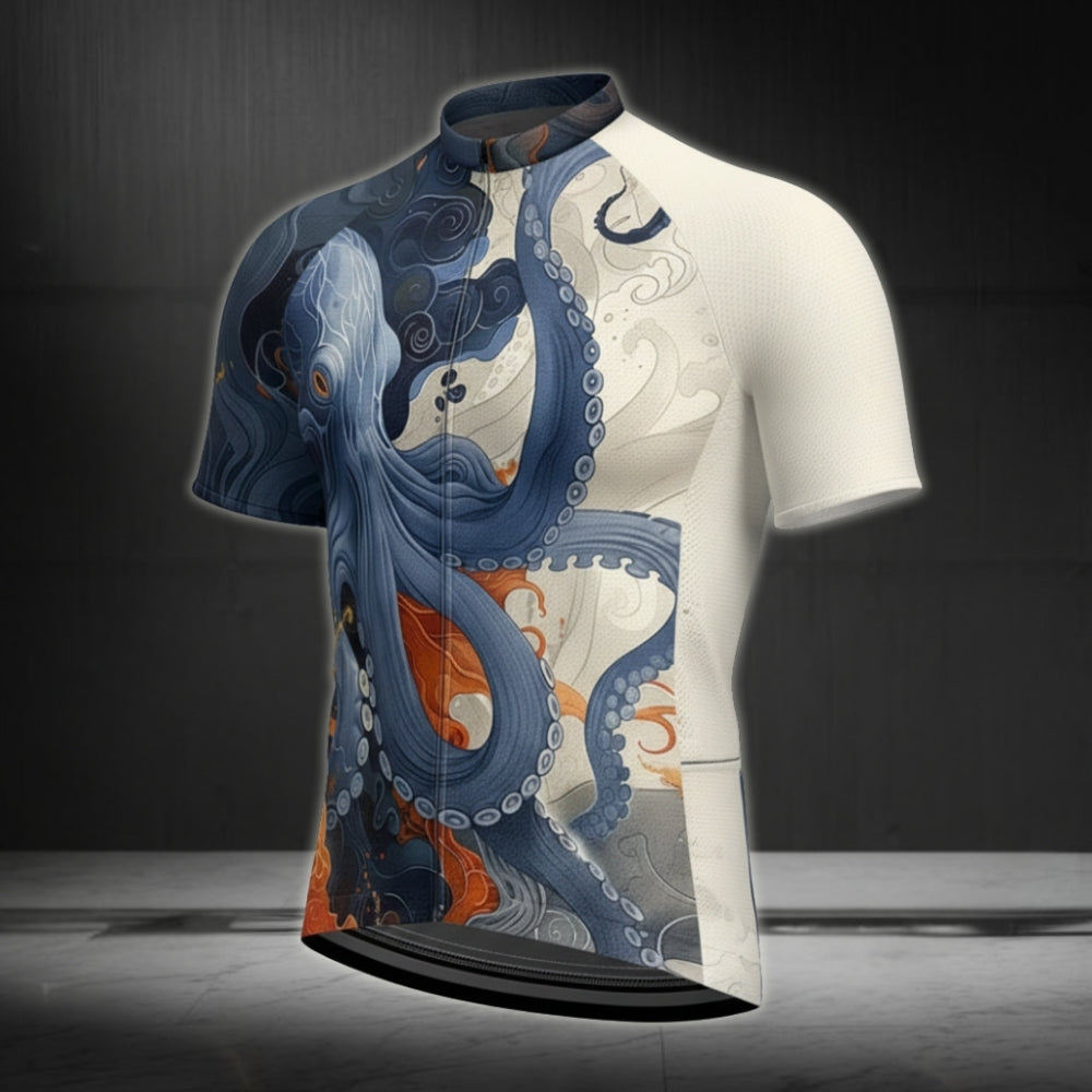 Octopus Cycling Short Sleeve Jersey For Men, Octopus Cycling Jerseys CE0047