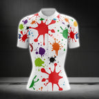 Multicolor Splash Cycling Short Sleeve Women Jersey, Splash Cycling Jerseys For Women CG0628