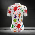 Multicolor Splash Cycling Short Sleeve Women Jersey, Splash Cycling Jerseys For Women CG0628