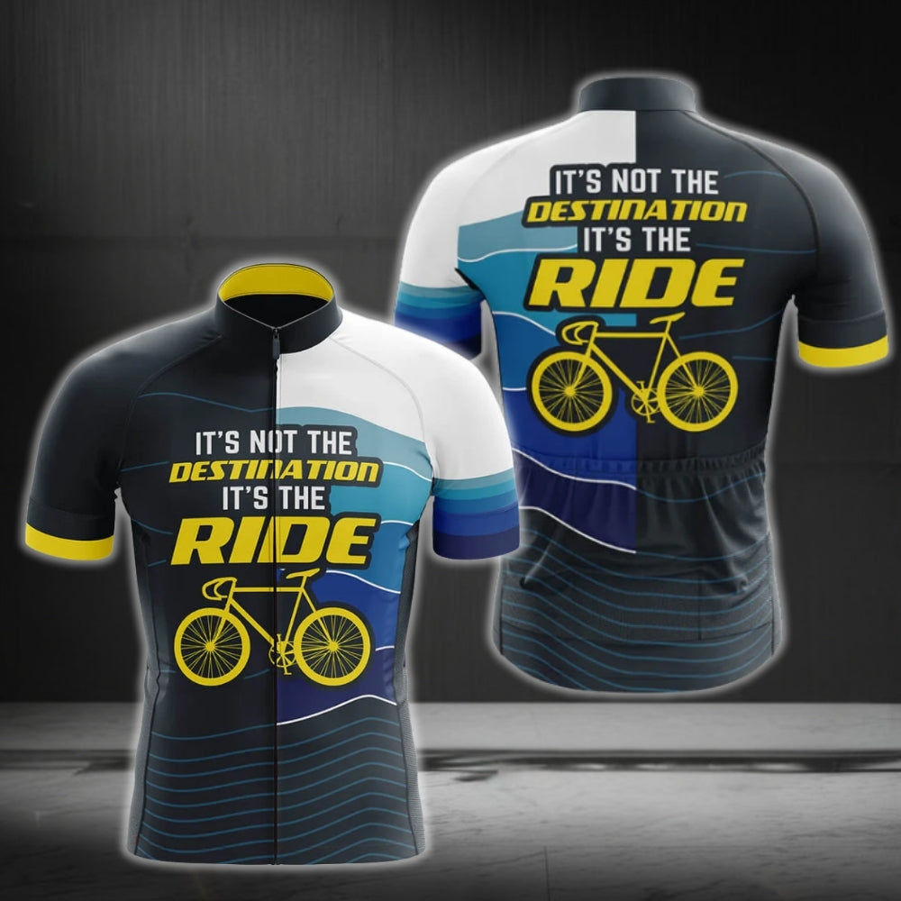 It's Not The Destination It's The Ride Short Sleeve Cycling Jersey For Men, Men's Cycling Jerseys CG0251