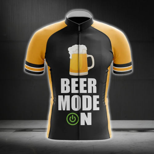 Beer Mode On Cycling Short Sleeve Men's Jersey, Beer Cycling Jerseys CG0477