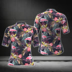 Women's Tropical Flamingo Short Sleeve Cycling Jersey, Flamingo Cycling Jersey For Women CG0379