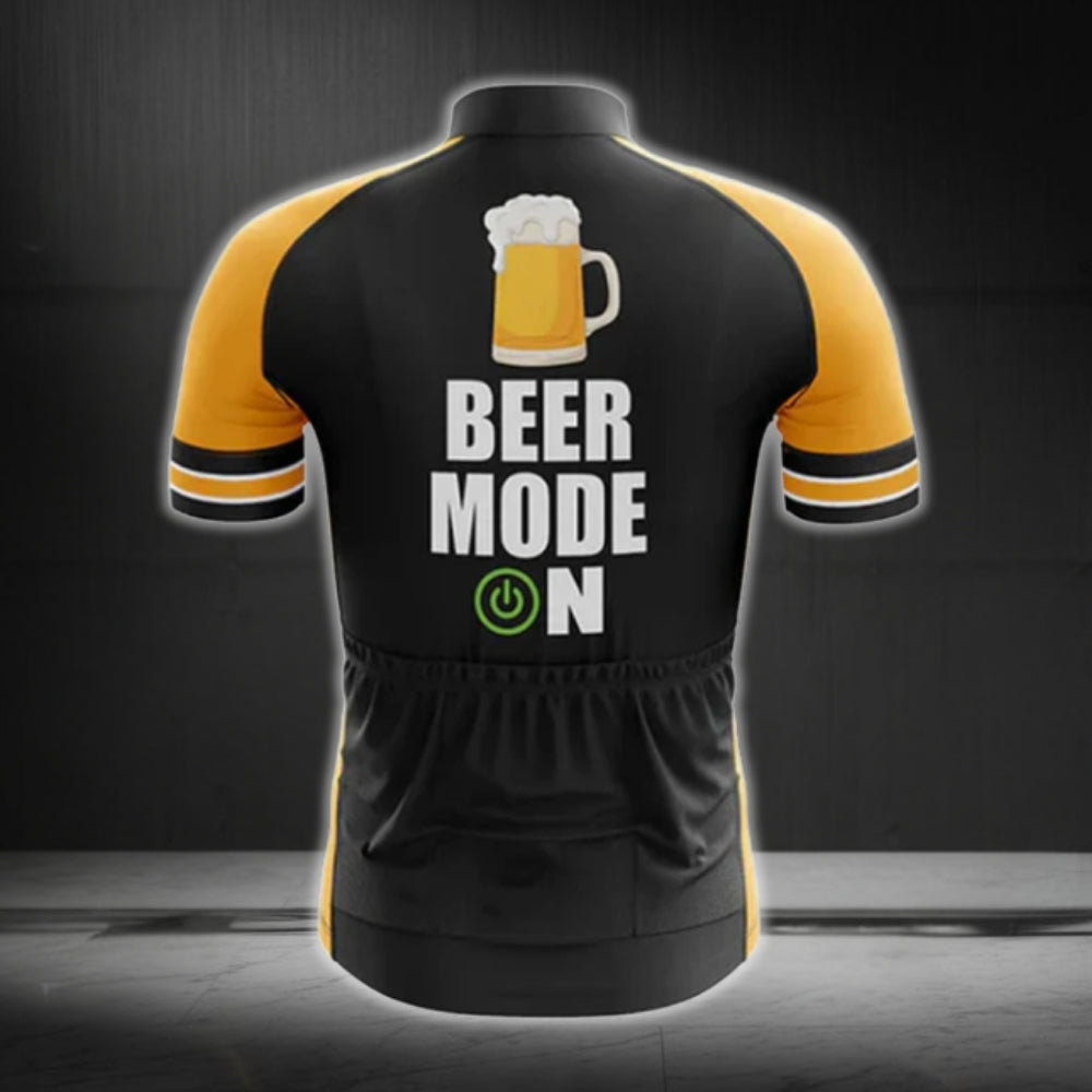 Beer Mode On Cycling Short Sleeve Men's Jersey, Beer Cycling Jerseys CG0477